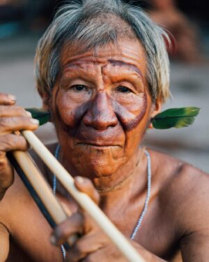 Mike Corey Instagram - LESSONS FROM 72H with the Yanomami Tribe of Venezuela.
One of the most isolated tribes in the Amazon Rainforest.

Hunting, fishing, and blowing Yopo. 

These are the moments I’m searching for. Authentic connection with people living lives so different than mine. The wisdom from just a few days lasts forever. Some big take always:

1. We must battle daily with our inner worlds. Most sicknesses are spiritual. The greatest wars are inside ourselves.

2. Barefoot allows a connection to earth. None of the Yanomami have ever worn shoes. Allow your body adapt and it will. We coddle our bodies too much, and we are weak because of it.

3. We become everything when we die. We melt into the earth, physically and spiritually. We are connected to everything. We came from it, and we will return to it. Every leaf has the soul of a person imbued inside. Treat it with respect.

4. Jaguars and Vipers are f*cking scary. There is no shame in fear, it must be embraced. Otherwise fear will kill your mind.

5. Loin-clothes are in. A bright red thong is the perfect wardrobe for the Amazon. I’m not wrong. You’re wrong. 

Photos by @rodrigoungaro 

Big love to @vidafuria If you want to visit Venezuela, message them on Instagram. This country is WILD. 🇻🇪