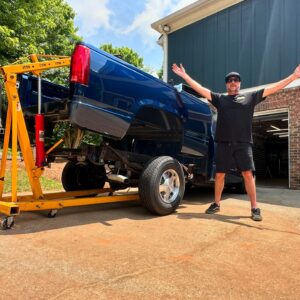 Mike Finnegan Instagram - Can zip ties hold this bed in the air long enough for me to complete a full @ridetechsuspension coilovers conversion on today’s episode of Finnegan’s Garage? I hope so.  Swipe to see more. lol.  Link to the video is in my IG profile.