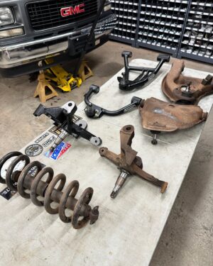 Mike Finnegan Instagram - So much good stuff happening right now.  First I began lowering my 1998 GMC Sierra W/T, which is the one I road-tripped home from Texas and that still has barely 13,000 miles on the odometer. I just dropped a video about converting the front of the truck to @ridetechsuspension coilovers. Also, there’s still time to get in on the massive giveaway happening on my website, FSMGARAGE.com. You could win my 1970 Datsun 510, motorsports wiring kits from @wirecare_inc and autographed FSM merch. Plus, right now at @autozone you can save $4.00 on two bottles of @blingsauceofficial Platinum lineup of car care products. There’s more info in today’s episode of Finnegan’s Garage. Find it on YouTube or just click the link in my instagram bio. #happysunday