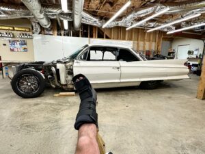 Mike Finnegan Instagram - Impatiently waiting for my busted leg to heal so I can stand for longer periods of time and get back to fabricating stuff for the caddy……