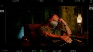 Mike Flanagan Instagram - Sitting in the great Carl Lumbly’s chair between takes. We were all VERY tired by this point. THE FALL OF THE HOUSE OF USHER

#thefallofthehouseofusher
