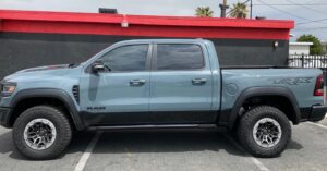 Mikey Garcia Instagram - big thanks to @mindyourswt @mindyoursmanny for the ceramic tint on the new TRX. #carporn #hellcat #moparornocar