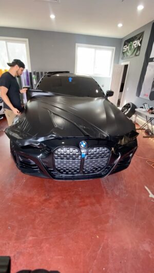 Mikey Garcia Instagram - Satin black Hood wrap Timelapse 💪
-DM FOR QUOTES/APPOINTMENTS
.
.
#black #vinyl #wrapped #instagood #howto #wrap #bmw #mseries #new #sport #timelapse