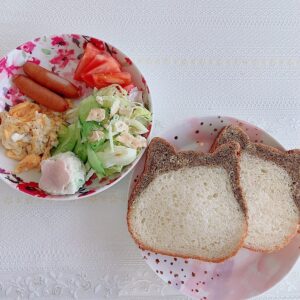 Miki Hashima Instagram - ねこねこ食パン🐱🐱

味はロイヤルミルクティー
なんだよぉ🤍🤎

おすすめ！🥺💗