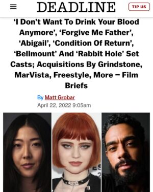 Miki Ishikawa Instagram - 🧛‍♀️🩸Baby’s first lead 🥹 
I’m SO excited for y’all to see what we’ve been working on, through all the elements, blood, sweat and tears with the best damn people ❤️‍🔥❤️‍🔥❤️‍🔥@idontwantblood 
#idontwanttodrinkyourbloodanymore