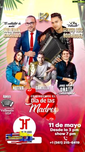 Milciades Cantillo Instagram - Repost from @sergioluisr09
•
Mi gente en MIAMI! 🇺🇸 Vamos a celebrar a las madres como se lo merecen!! Así que preparen sus combos y compren sus tickets y mesas desde ya porque el 11 de mayo eso va a estar buenooooo!!! Viene mi compadre @wilfrancastillo con todos sus éxitos, mis elegidos @nativaofficial y @cantillomusic y el hijo del jilguero de América @jorgeantonioonated y por supuesto , este servidor con tantos éxitos que Dios me ha regalado 🙌🏻🪗🔈 

LOS ESPERAMOS!!
@marcebuitrago1982 @mamenapolania
Tickets y mesas en @tickeritickets link en mi perfil

@jhcarnellanera
-
@vallenatousa 🇺🇸
.
.
.
.
.
 #vallenato #vallenata #vallenatoUSA🇺🇸 #colombianosenusa #colombia #valledupar #valleduparcesar #medellin #bogota #cartagena #santamarta #barranquilla #ecuador #acordeon #acordeón #acordeonera #accordion #acordeonista #acordeones #pasiondefolklore #valleduparcesar #acordeonera #music #musica #música #ayombe #bajista #vallenatoromantico
