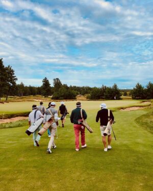 Miles Fisher Instagram - Golf. I just love this game. It’s an endless challenge. It’s ancient. As global as a sport can be. And maddeningly fun. One bad shot can be exhaled away in a moment. One great shot yields satisfaction for days. 

Every basketball court, football field, hockey rink, tennis court around the world is identical in proportions - built to spec. But no two golf courses in the world are alike, and the great ones are true miracles of nature, shaped by God’s hand over centuries of wind and water.

I’ve made lasting friends through this game in ever corner of the world. A four hour walk, talking about everything and nothing at the same time: phones kept off, laughs more heartfelt. This past year I played in Dubai, Texas, the Ozarks and Carolinas. The year ahead will bring me to Quebec, Northern Ireland, Arkansas and…who knows.

Golf manifests a philosophy to life that requires discipline, humor, and intuition just to make it through a round. Grip softer, swing faster, stay centered. Its clubs and customs remind us that many did it before and did it better. Yet the game continues to innovate, welcoming all stripes of folk, refusing to calcify in boring old ways. The game is alive. And maddeningly fun.  And I love it.