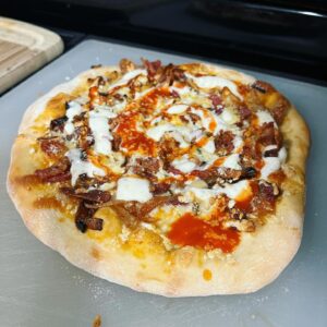 Miles Luna Instagram - Recreated the Buffalo Chicken Pizza from Mellow Mushroom to celebrate starting my new job tomorrow!