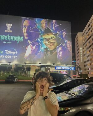 Miles McKenna Instagram - Goosebumps 🦇 now streaming on @disneyplus and @hulu