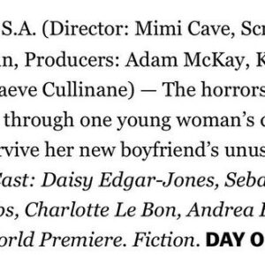 Mimi Cave Instagram - I never thought this would happen and truly cannot believe that our film FRESH is premiering Opening Night at Sundance Film Festival 2022. A lifelong dream in so many ways, all I can feel is utter joy and appreciation for everyone that helped to make FRESH. We are all so excited to share this film with audiences. Thank you @sundanceorg for recognizing our work. It’s …. massive and surreal. I had the most kickass team imaginable (you know who you are) and I’m such a proud mama bear right now 🥺. Thank you LK, Adam, Kevin and Mary for trusting me through it all. See you in Park City! 🤘🏼 #freshmovie