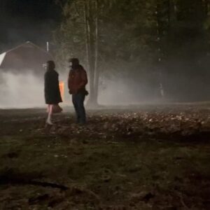 Mimi Cave Instagram - What a wild week for @freshmovie !! The love for our film has been incredible to witness, thank you to everyone that has watched (and re-watched!). I  intend to share more in the coming weeks, but for now please enjoy some fun behind the scenes moments from the prep and filming of Fresh while I go take a long nap… (apologies for all the embarrassing noises I make)

1. Daisy and Sebastian rehearsing — many of our rehearsals turned into dance parties, obviously 

2. Daisy and our DP #pawelpogorzelski dancing in the woods to keep warm between scenes. Likely 3am 😵‍💫

3. Our hero producer/proud father Kevin capturing myself and Pawel on our last day on set 🥺 

4. Sebastian channels disco 🕺🏻 preparing to shoot a running scene. I mean can you believe this amazing location??

5. Jojo as Mollie being adorable as all heck, as usual.

6. A small preview of what our amazing art dept put together in the build for Steve’s house and the design/logistics of all the locations around Vancouver.