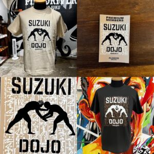 Minoru Suzuki Instagram - SUZUKI DOJO Tee

¥5300-
Pyramid Khaki
Treasure Black

@piledriver_harajuku 
完成しました！スズキドージョーTシャツ！
ファッションの街・原宿に新たにオープンします！(…しません)
7/11 14:00より、原宿店舗およびECサイト www.piledriver.jp 同時発売。どちらのカラーもS. M. L. XL. XXL. XXXL…6サイズと豊富に揃えました。それとスペシャルな特典を付けました。
「SUZUKI DOJO Premium Member」の書かれた道場の会員証ステッカー付き。カラー名は名前から想像してくれ。
今日からキミもスズキドージョーメンバーだ！

あくまでも架空の道場です。。