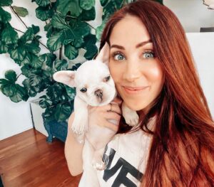 Miranda Frigon Instagram - I cannot handle this yummy little face! Lil baby frenchie named Leilo! She’s just visiting but I wish she was mine! 🥰  #frenchie #frenchiepuppy #frenchielove #puppylove