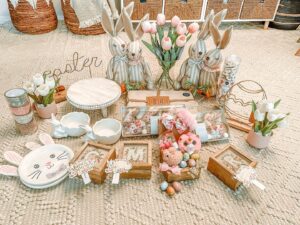 Miranda Frigon Instagram - Happy Easter!! One of my absolute favorite things to do is design parties! I love it SO much that I have now incorporated event design into my interior design business. Had a blast designing this sweet little tea party!! Visit my design site @mirandafrigondesigns (it’s brand new so I just started posting and need followers please!! 🙏🏼) you’ll see my interior design rooms and reveals, furniture makeovers, event design, design inspiration and keep up to date with anything else I’m creating!  #happyeaster #easterparty #easterdesign #easterpartydesign #easterpartybaskets #partybaskets #eventdesign #eventdesigner