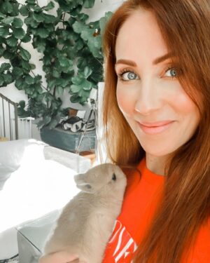 Miranda Frigon Instagram - Oh, my heart! ❤️ There’s nothing more peaceful than holding a snuggly, fluffy baby bunny. 🐰  #babybunny #snuggletime #inthemoment #eastervibes