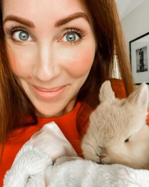Miranda Frigon Instagram - Oh, my heart! ❤️ There’s nothing more peaceful than holding a snuggly, fluffy baby bunny. 🐰  #babybunny #snuggletime #inthemoment #eastervibes