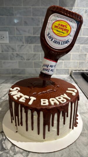 Missy Fierro Instagram - it wouldn’t be a cake video without a near fail 🎂 #cakefail #isitcake #sweetbabyrays #cakedecorating #cakevideo #bakingcakes #bakeacake