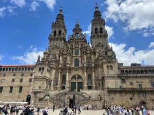 Mitra Jouhari Instagram - I just spent the last 11 days walking 170miles from Porto, Portugal to Santiago de Compostela, to the huge cathedral you see in the final slide. (I took the Portuguese Coastal route of the Camino de Santiago). This was so challenging, beautiful, validating, exciting, CHALLENGING, and special. I feel so lucky to get to experience something like this and feel such gratitude for the support from loved ones I received while doing this hike. I met so many great people and had so much time to myself - both wonderful. Last year I experienced a lot of physical and emotional challenges and this made me feel so much more connected to… everything!!! LOL. I truly can’t believe I did it. I feel so strong!!! And tired 😎❤️🌸💐🌺🌷🌼