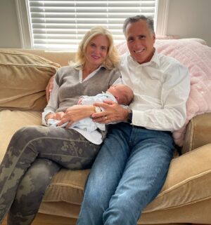 Mitt Romney Instagram - Over the moon to finally be able to meet our first great-grandchild, Brooks!
