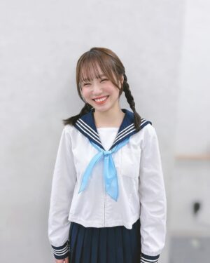 Mizuta Shiori Instagram - ☺️💙
⠀
⠀

#NMB48#アイドル#idol#セーラー服