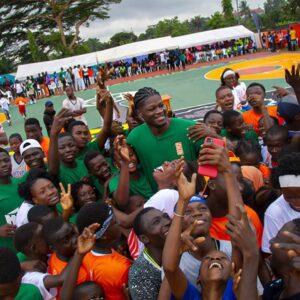 Mohamed Bamba Instagram - Not just ‘one of’.. This was the best day of my life! Every child that I’ve come across today had the biggest, brightest smile. Never forget your why, this is mine. Many more to come! Thank you @fibb_officiel 🇨🇮🐘