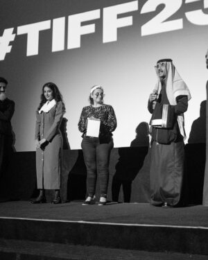 Mohammed Aldokhei Instagram - مقتطفات لطيفه قبل و بعد العرض 
العالمي الاول لفيلم مندوب الليل 🥹

🌌💚

@mandoobfilm 
@tiff_net 

🤲🏽