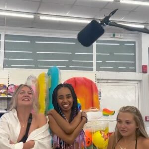 Molly Manning Walker Instagram - Our legend @mia_mbruce is up for a bafta rising star award. It’s a public vote, if you feel like voting there’s a link in my bio. Look how much she loves animals and coming to work on her day off. She’s a human mic and also loves cold water swimming.