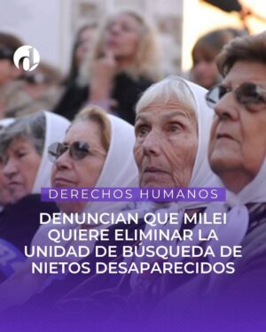 Mónica Cabrera Instagram - #Repost @eldestapeweb 
——
eldestapeweb 😔Hoy, las Abuelas de Plaza de Mayo denunciaron que el gobierno de Javier Milei busca eliminar por decreto la Unidad Especial de Investigación sobre los nietos desaparecidos durante la última dictadura cívico-militar. 👉La intención del Gobierno Nacional trascendió a partir de la puesta en circulación de un borrador de decreto que incluía esta medida. 📝”Abuelas de Plaza de Mayo manifiesta su profunda preocupación por la decisión del Gobierno Nacional de eliminar la ‘Unidad Especial de Investigación de la desaparición de niños como consecuencia del accionar del terrorismo de Estado’ (UEI), de la Comisión Nacional por el Derecho a la Identidad (Co.Na.DI)“, advirtió la ONG en un comunicado.