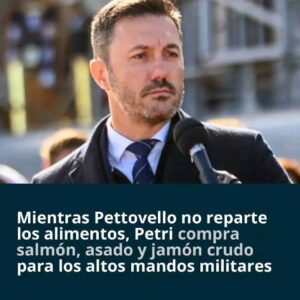 Mónica Cabrera Instagram - #Repost @pagina12 
——
pagina12 🥩 PETRI COMPRÓ PRODUCTOS GOURMET POR MÁS DE $200.000.000 El Gobierno de Javier Milei sigue demostrando que vive en una realidad paralela. Ahora se conoció que, con la mitad de la población bajo la línea de la pobreza y toneladas de comidas aun retenidas y comedores sin alimentos para repartir, el ministerio de Defensa hizo una millonaria compra gourmet para los altos mandos militares. La lista incluyó desde salmón rosado y bife de chorizo hasta papas noisette y picada con jamón crudo y salame milán. #petri #ministeriodedefensa #pettovello #milei