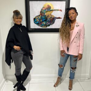 Monica Payne Instagram - #momentcaptured Had a chance to see my beautiful friend @jenniafredrique a few weeks back in Atlanta where her Art pieces were exhibited at @hiddengallery333 Curated by Artist Kevin “Wak” Williams. How gorgeous are Jennia’s pieces! Absolutely beautiful!!! ♥️♥️ Proud of you Sistar and Congratulations!!! 🍾 🥂Love you💕💕 #art #artbywomen #hiddengallery #blackartist