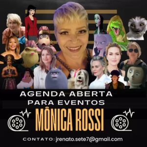 Mônica Rossi Instagram - Um ícone é sempre um ícone!! Orgulhosamente venho divulgar que ela está com a gente... 
Mônica Rossi!!! A referência, a voz e a competência que conquista gerações pode ir até sua cidade e ficar pertinho de vc naquele evento especial.

Nos procure no direct do perfil @agenteeventos ou no email jrenato.sete7@gmail.com (Renato)

#mônicarossi #monicarossidubladora #greysanatomy #meredithgrey #voice #artistadavoz #cucadosítiodopicapauamarelo #priscilatvcolosso #cinema #streaming #series #filmes #desenhosanimados #angelabassett #panteranegra #marvelcomics #charlizetheron #loislane #superman #dccomics #heróis #cavernadodragao #katewinslet #queenlatifah #lindahamiltonfans #agendaaberta #eventogeek #assessoriadeeventos #culturapop #nerdlife
