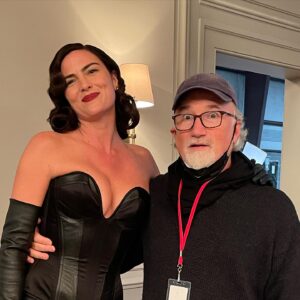 Monique Ganderton Instagram - This Guy. Things that are true about David Fincher. He is scary. He is funny. His brain is amazing. I wanted to beat him with my crop after the 20th take 🤣🤣🤣 It was such an honor working with David and his amazing producer partner Cean. Dream team and Absolutely a film making  bucket list experience. 🙌❤️❤️❤️ @thekillermovie @netflix