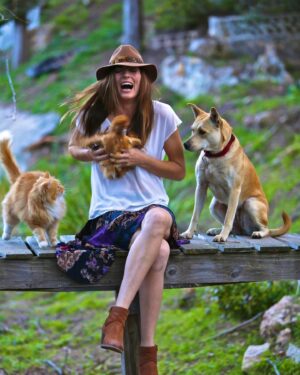 Monique Ganderton Instagram - Piper

One of my best friends and sweet Adventurous angel. From the  kill list at South Central LA shelter to running wild in Malibu, Vancouver and Georgia. She taught every dog how to dip out, dig under fences and run through mountains. Usually coming home in a few hours but did end up at famed Celebrity rehab Promises once. She sat in first class with me eaves dropping on Sharon Stone and even starred in Hunger games Mockingjay - her phenomenal performance was cut because it took away from the lead actors sadly. 😉They all went on to take photos with her. Piper met the love of her life in Georgia. Brutus (as we called him) would break out of his house and Piper would dig under the fence to go on hours long adventures at my dismay. She always arrived home with a pep in her step (and once with an armadillo) He would drop her off and trot back to his worried parents. Pipers long time best friend Hannah was her voice of reason for their time with me. They snuggled and travelled everywhere together, lake, ocean and many mountain hikes in BC. Piper was the most gentle with kiddos and a spicy scrapper when the time was needed. She befriended Coyotes in every state and I thought she was part coyote at one point. I think she knew how to speak wild with them. Piper, thank you for your friendship, love and keeping me on my toes for your 14 years of life. Love you and I’ll miss you forever. Rest well my special Squish. ❤️❤️❤️