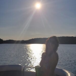 Monique Ganderton Instagram - Green cup vibes. Weekend is coming! When every day feels like a week the weekend is so exciting! Lol #tbt #takemebacktonocellservice #butimsostokedonthisgig #adulting #hallwaydogs #imdrivingaboat #safely