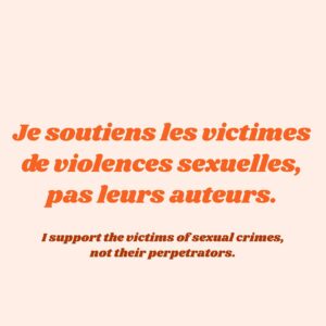 Morgane Enselme Instagram - Je soutiens les victimes de violences sexuelles, pas leurs auteurs.