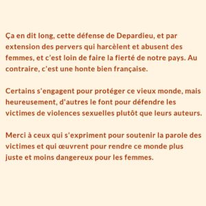 Morgane Enselme Instagram - Je soutiens les victimes de violences sexuelles, pas leurs auteurs.