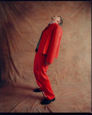 Moritz Jahn Instagram - Where's the fire, what's the hurry about? 🥀

Shooting with @__marcodistefano ♥️👌

Styling @_louisemcilroy / HMU @niemandswasser.mua / Assistant @genesiobat / Background by @ninamarlena & Philippe Rebosz / Lab @safelightberlin