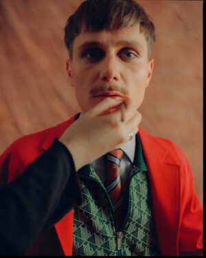 Moritz Jahn Instagram - Your mind is a picture and it's too hard to frame 🪷🌧

📸 @__marcodistefano ♥️

Styling @_louisemcilroy / HMU @niemandswasser.mua / Assistant @genesiobat / Background by @ninamarlena & Philippe Rebosz / Lab @safelightberlin