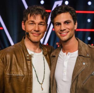 Morten Harket Instagram - Morten and Sebastian, Friday night's live dual winner on @thevoicenorge! #teammorten