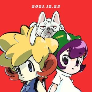 Motoko Shikama Instagram - Have a Happy New Year, everyone!　
See you next year!

#StudioBulldog 
#Christmas2021 
#originalcharacter
#MEE #kerokeroterukochan #NICOTORA 

#TVpaint #blender #art #artist #illustration #portfolio #frenchbulldog #おとわび