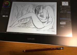 Motoko Shikama Instagram - Test drawing for Clip Studio Paint 
* 1 hour drawing

Pic4 Making of the illustration 

#WacomOne #CLIPSTUDIOPAINT #Pencildrawing #art #artist
#painting #drawings #sketch #sketch_daily #illustration #myidea #portfolio 
#pencildrawing #original #rakugaki