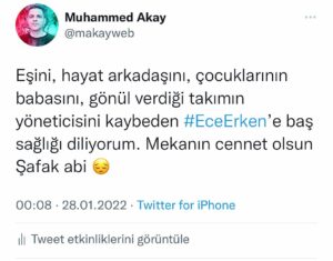 Muhammed Akay Instagram - Allah'tan rahmet bütün yakınlarına ve sevenlerine başsağlığı ve sabırlar diliyorum. #eceerken #şafakmahmutyazıcıoğlu
