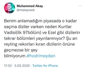 Muhammed Akay Instagram - Gerçekten neden yayınlanmıyor? #ezel #kurtlarvadisi #eskidiziler #hodrimeydan #televizyon #diziler #acunilicali #gündem
