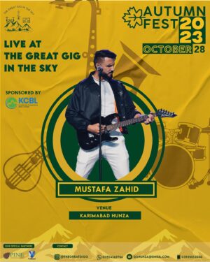 Mustafa Zahid Instagram - We are honoured to announce that the sensational @mustafazahids will be performing live at “The Great Gig In The Sky Autumn fest 2023☄️

Gear up yourselves as he takes center stage on 28 October 2023💫

Pakistan's unrivaled rockstar, a global sensation, and a true music icon, Mustafa Zahid's name resonates across continents. From his groundbreaking days with the band Roxen to his remarkable solo career, he's left a trail of super-hit songs, not just in Pakistan but also across the border in India.

Now, his iconic vocals will reverberate through the majestic mountains of Karakoram at The Great Gig in the Sky Spring Fest, in the heart of Hunza, Karimabad. 

This is your golden ticket to witness the legend himself as he takes you on a musical journey you won't soon forget. Don't miss the opportunity to be part of this unforgettable night of music and magic! ⚡🥂

See y’all there.

#mustafazahid #live #thegreatgiginthesky #hunza #gilgitbaltistan #pakistan