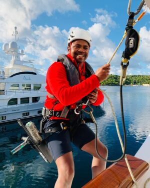 Mzi "Zee" Dempers Instagram - Safe to say, I wasn’t the only one hanging on Lady Michelle👀😂

#belowdeck#belowdeckmed#bravotv#yatch