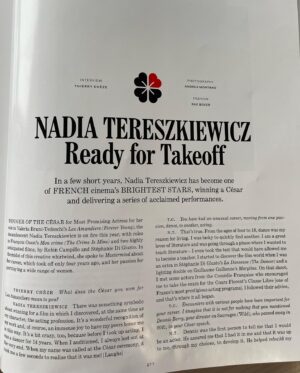 Nadia Tereszkiewicz Instagram - Thank you @mastermind.magazine @dior , so honored!