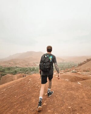 Naglis Bierancas Instagram - Hike without hike shoes, NO PROBLEM. 👍🏻#monkeyfingers #mountains  #morroco