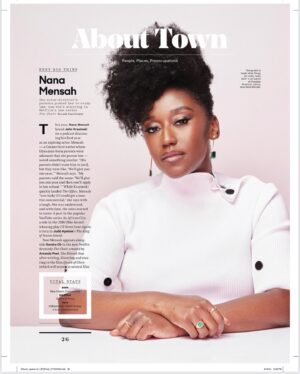 Nana Mensah Instagram - Thank you @leahfayec and @hollywoodreporter for having me as your #NextBigThing. On newsstands today! 🥰 #styledbyzadrianandsarah @zadrianandsarah 
💇🏿‍♀️: @cheryltbergamyhair 
💄: @billieegene 
📸: @stephaniedianiphoto