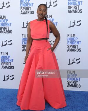 Nana Mensah Instagram - LOOK BACK AT IT 👀 
Thank you @filmindependent for recognizing #QueenofGlory at the #SpiritAwards!
All hail The Team:

#ShelterPR @jenziet @jesssze @darrell_borquez 
Styled by: @zadrianandsarah 

💇🏿‍♀️: @tiffdoeshair 
💄 : @brandyallen 
👗 : @maisonrabihkayrouz 
👠 : @jenniferchamandi 
💎: @kallatijewelry