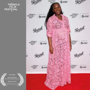 Nana Mensah Instagram - This is beyond.
Thank you @tribeca jury! And thanks to the team: @jamundane @krobhix @baff_akoto and ESPECIALLY @meekogattuso. I could not have done this without you guys.

#styledbyzadrianandsarah 
Hair: @cheryltbergamyhair 
Makeup: @billieegene 
Dress: @maisonvalentino